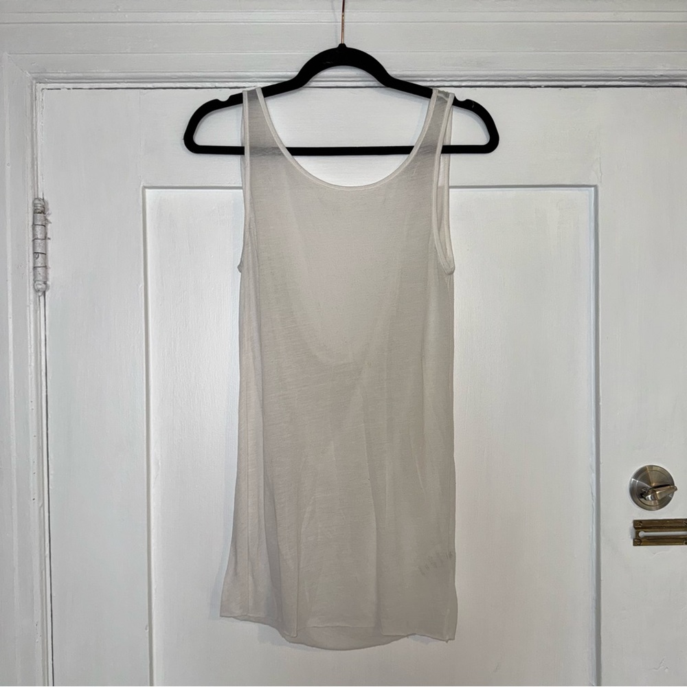 Helmut Lang threadbare cowl back tank top